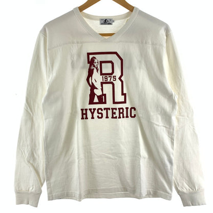 【中古品】【メンズ】 HYSTERIC GLAMOUR ヒステリックグラマー 長袖Tシャツ カラーWHITE SIZE:L 140-260630-ky-89-fuzh 万代Net店