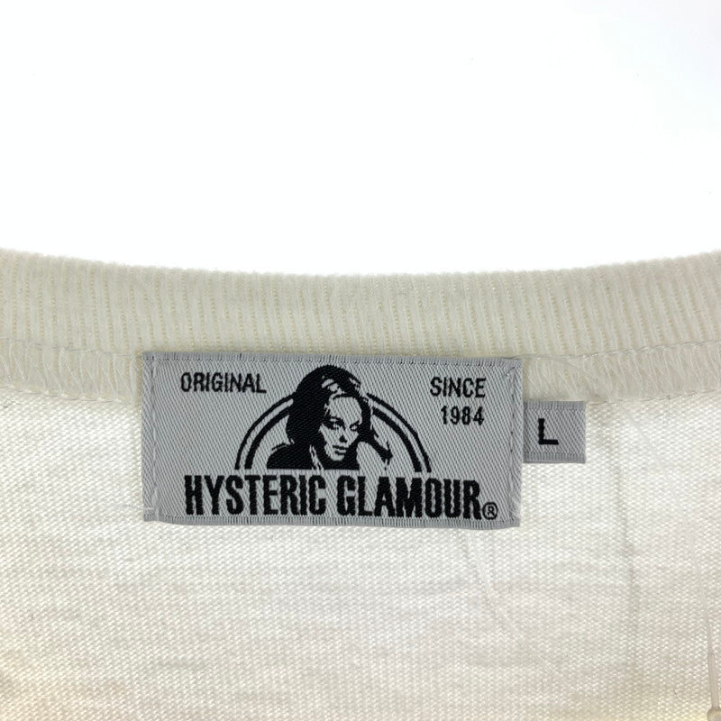 【中古品】【メンズ】 HYSTERIC GLAMOUR ヒステリックグラマー 長袖Tシャツ カラーWHITE SIZE:L 140-260630-ky-89-fuzh 万代Net店