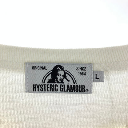 【中古品】【メンズ】 HYSTERIC GLAMOUR ヒステリックグラマー 長袖Tシャツ カラーWHITE SIZE:L 140-260630-ky-89-fuzh 万代Net店