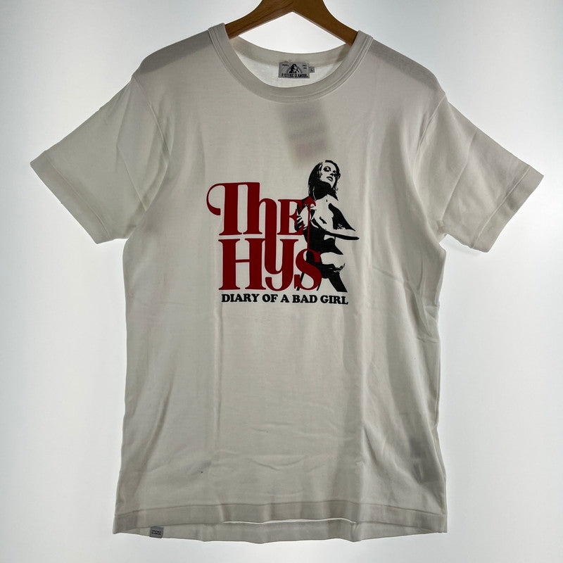 【中古品】【メンズ】 HYSTERIC GLAMOUR ヒステリックグラマー ヒスガール ロゴ 半袖Tシャツ 140-260702-ny-16-fuzh サイズ：L カラー：ホワイト 万代Net店