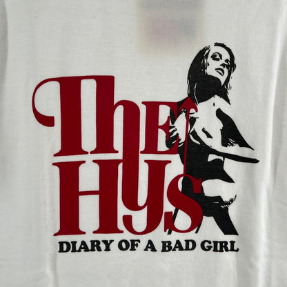 【中古品】【メンズ】 HYSTERIC GLAMOUR ヒステリックグラマー ヒスガール ロゴ 半袖Tシャツ 140-260702-ny-16-fuzh サイズ：L カラー：ホワイト 万代Net店