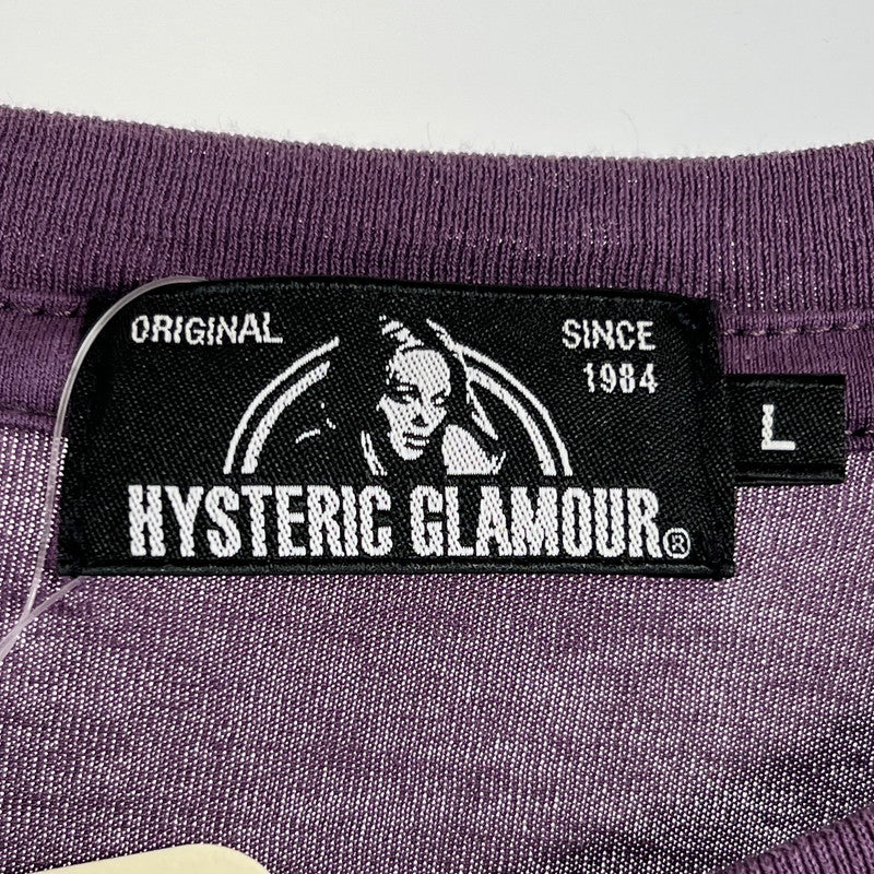 【中古品】【メンズ】 HYSTERIC GLAMOUR ヒステリックグラマー 半袖Tシャツ グラフィックプリント 140-260702-ny-08-fuzh サイズ：L カラー：パープル 万代Net店