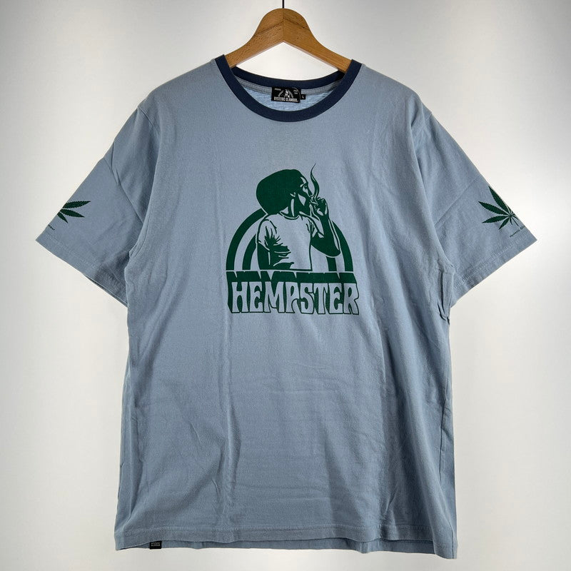 【中古品】【メンズ】 HYSTERIC GLAMOUR ヒステリックグラマー THE G.S.R Tシャツ HEMPSTER 半袖Tシャツ 140-260702-ny-09-fuzh サイズ：L カラー：ブルー 万代Net店