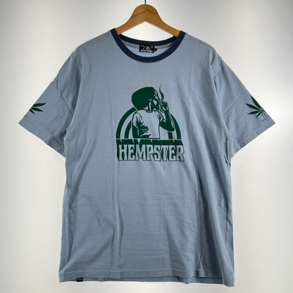 【中古品】【メンズ】 HYSTERIC GLAMOUR ヒステリックグラマー THE G.S.R Tシャツ HEMPSTER 半袖Tシャツ 140-260702-ny-09-fuzh サイズ：L カラー：ブルー 万代Net店
