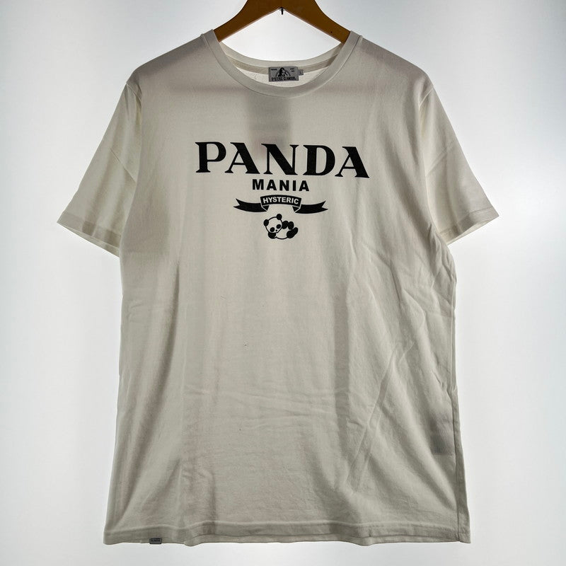 【中古品】【メンズ】 HYSTERIC GLAMOUR ヒステリックグラマー PANDA MANIA パンダマニア 半袖Tシャツ 140-260702-ny-15-fuzh サイズ：L カラー：ホワイト 万代Net店