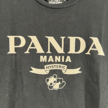【中古品】【メンズ】 HYSTERIC GLAMOUR ヒステリックグラマー PANDA MANIA T-SHIRT パンダマニア半袖Tシャツ 140-260702-ny-10-fuzh サイズ：L カラー：ブラック 万代Net店
