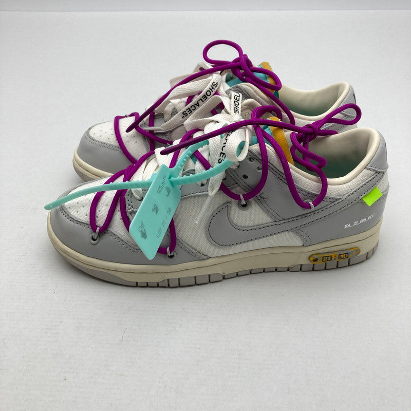 【中古品】【レディース】 NIKE×OFF-WHITE ナイキ ×オフホワイト DM1602-100 DUNK LOW 1 OF 50 "21" SIZE:24.5㎝ スニーカー 靴 160-260629-ky-17-fuzh 万代Net店