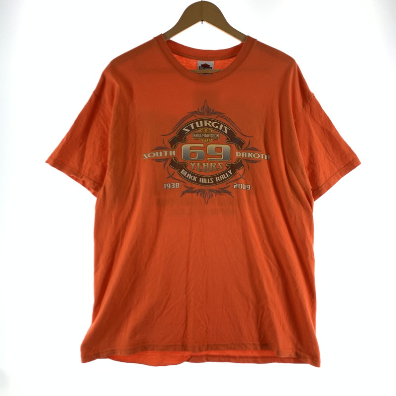 【中古品】【メンズ】 HARLEY－DAVIDSON ハーレーダビッドソン 半袖Tシャツ 145-260723-ny-18-fuzh サイズ：XL カラー：オレンジ 万代Net店