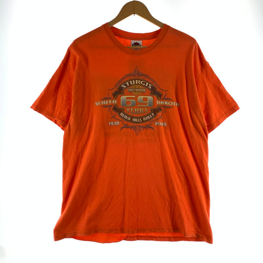 【中古品】【メンズ】 HARLEY－DAVIDSON ハーレーダビッドソン 半袖Tシャツ 145-260723-ny-18-fuzh サイズ：XL カラー：オレンジ 万代Net店