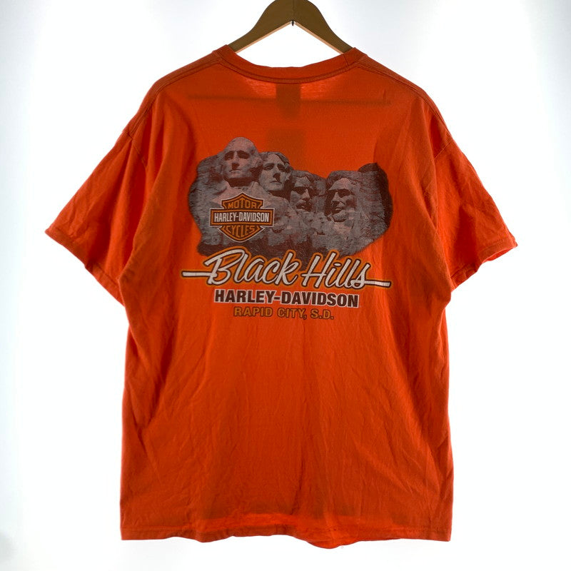 【中古品】【メンズ】 HARLEY－DAVIDSON ハーレーダビッドソン 半袖Tシャツ 145-260723-ny-18-fuzh サイズ：XL カラー：オレンジ 万代Net店