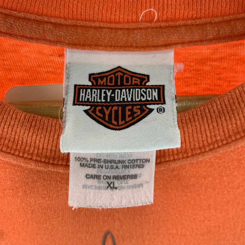 【中古品】【メンズ】 HARLEY－DAVIDSON ハーレーダビッドソン 半袖Tシャツ 145-260723-ny-18-fuzh サイズ：XL カラー：オレンジ 万代Net店