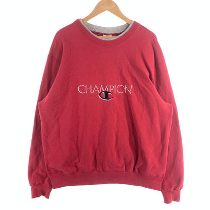 【中古品】【メンズ】 CHAMPION チャンピオン スウェット トップス ブランド 古着 145-260725-gm-22-fuzh サイズ：XL カラー：レッド 万代Net店