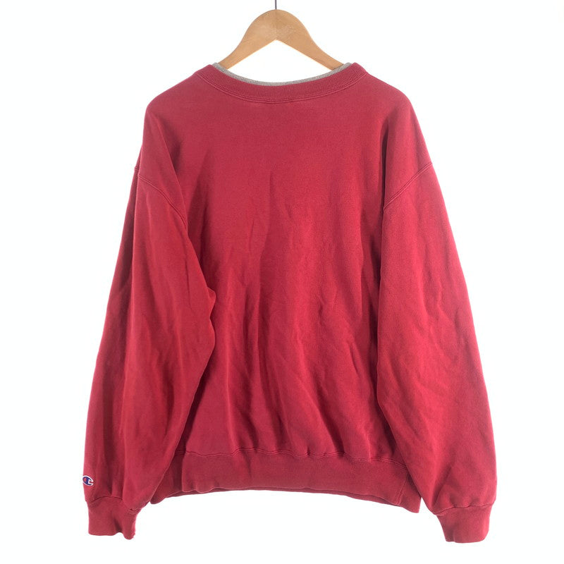 【中古品】【メンズ】 CHAMPION チャンピオン スウェット トップス ブランド 古着 145-260725-gm-22-fuzh サイズ：XL カラー：レッド 万代Net店