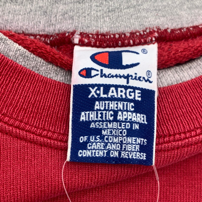 【中古品】【メンズ】 CHAMPION チャンピオン スウェット トップス ブランド 古着 145-260725-gm-22-fuzh サイズ：XL カラー：レッド 万代Net店