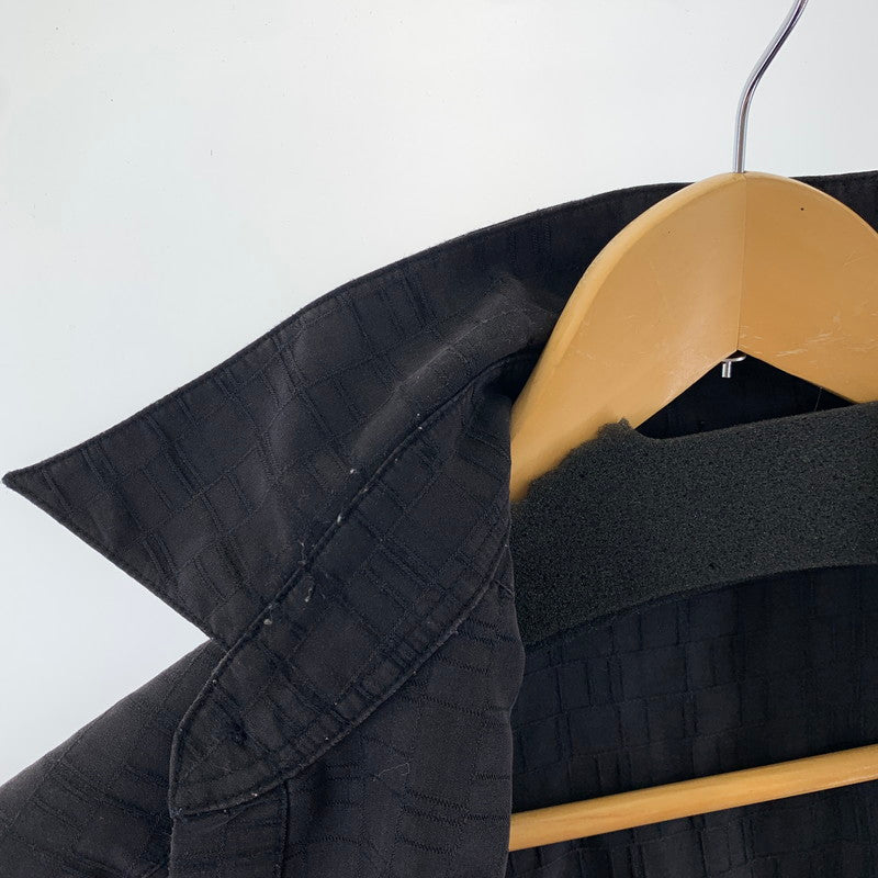 【中古品】【メンズ】 HAVANERA ハバネラ チェック風 植物刺繍 トップス 半袖 シャツ 古着 145-260726-mh-03-fuzh サイズ：不明 カラー：ブラック 万代Net店