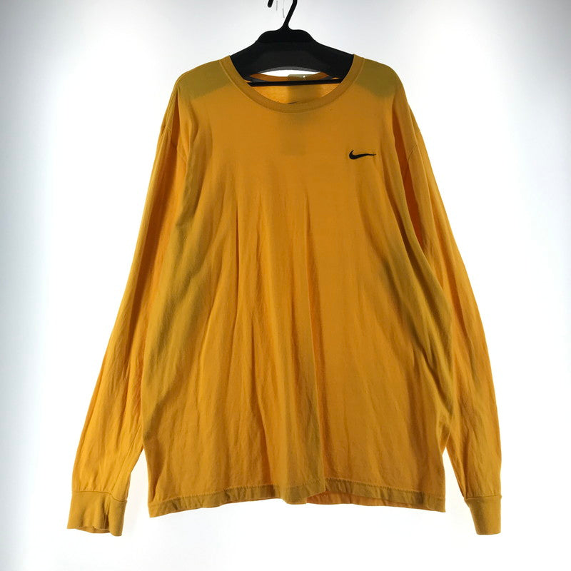【中古品】【メンズ】 NIKE ナイキ 長袖Tシャツ カラーYELLOW 黄色 SIZE:XXL ワンポイントロゴ　 148-260804-ky-09-fuzh 万代Net店