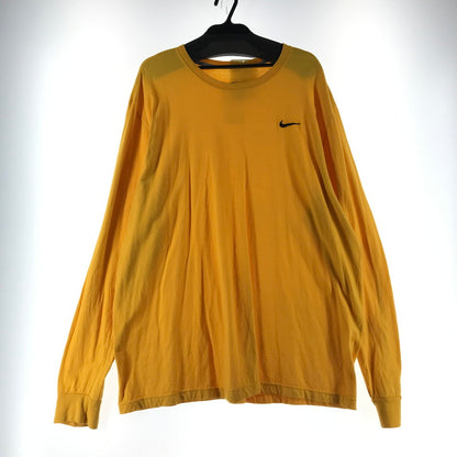 【中古品】【メンズ】 NIKE ナイキ 長袖Tシャツ カラーYELLOW 黄色 SIZE:XXL ワンポイントロゴ　 148-260804-ky-09-fuzh 万代Net店