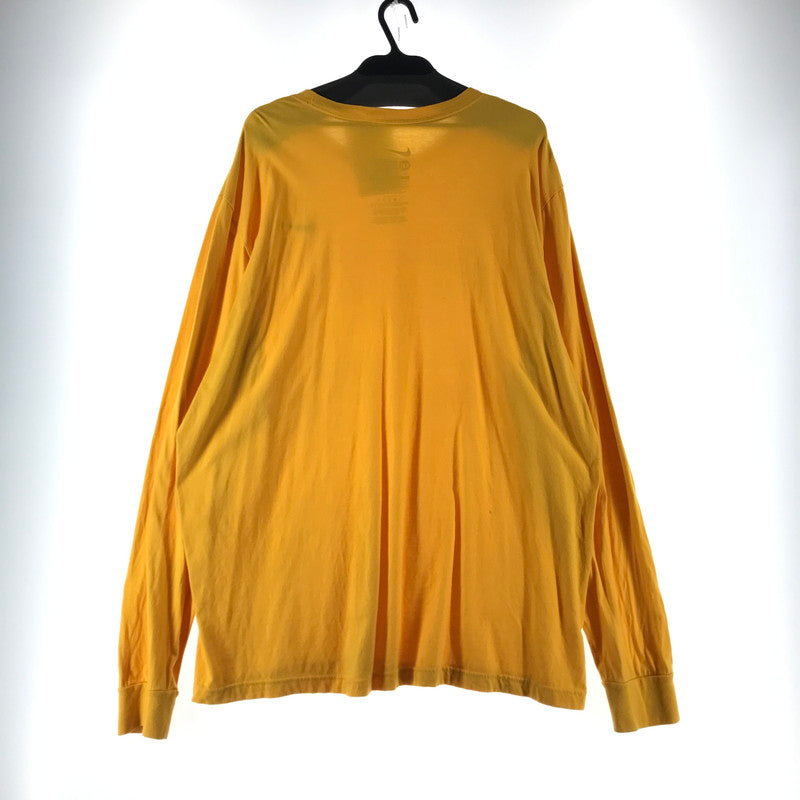 【中古品】【メンズ】 NIKE ナイキ 長袖Tシャツ カラーYELLOW 黄色 SIZE:XXL ワンポイントロゴ　 148-260804-ky-09-fuzh 万代Net店