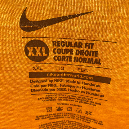 【中古品】【メンズ】 NIKE ナイキ 長袖Tシャツ カラーYELLOW 黄色 SIZE:XXL ワンポイントロゴ　 148-260804-ky-09-fuzh 万代Net店