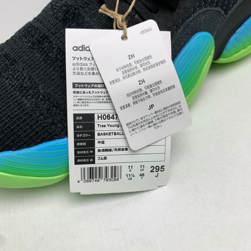 【中古品】【メンズ】 ADIDAS H06473 TRAE YOUNG 2 BLACK.GREEN SIZE:29.5cm タグ、箱有 スニーカー 靴 161-260702-ky-02-fuzh 万代Net店