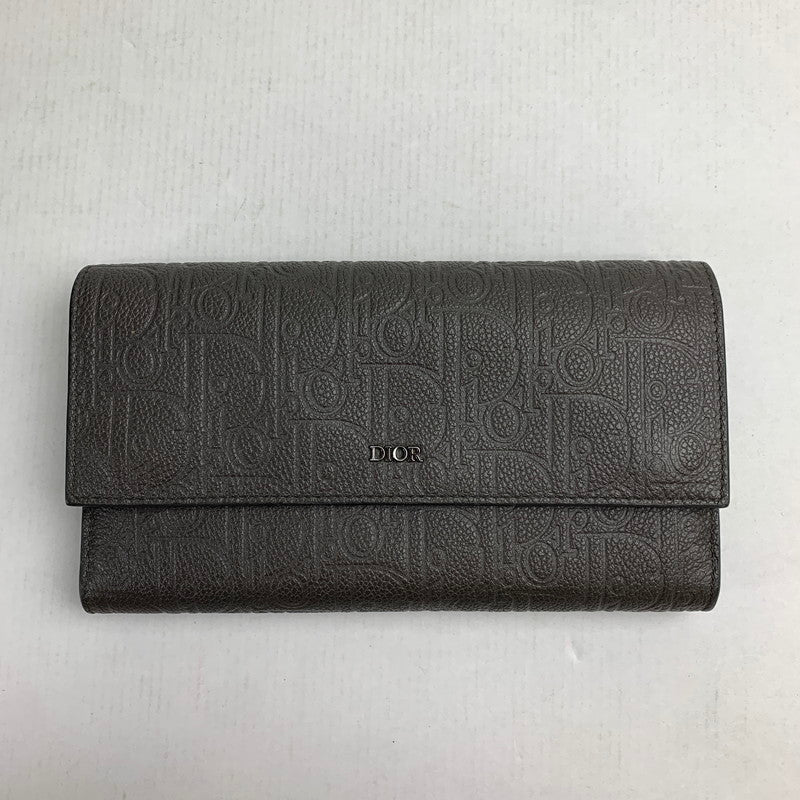 【中古品】【レディース】 DIOR ディオール 43BO0265 グラビティ ロング フラップ ウォレット 財布 長財布 181-260702-mh-02-fuzh カラー：グレー 万代Net店