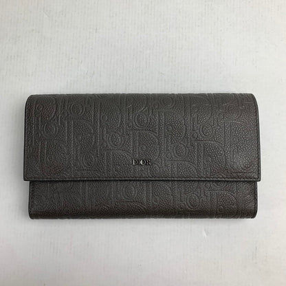 【中古品】【レディース】 DIOR ディオール 43BO0265 グラビティ ロング フラップ ウォレット 財布 長財布 181-260702-mh-02-fuzh カラー：グレー 万代Net店