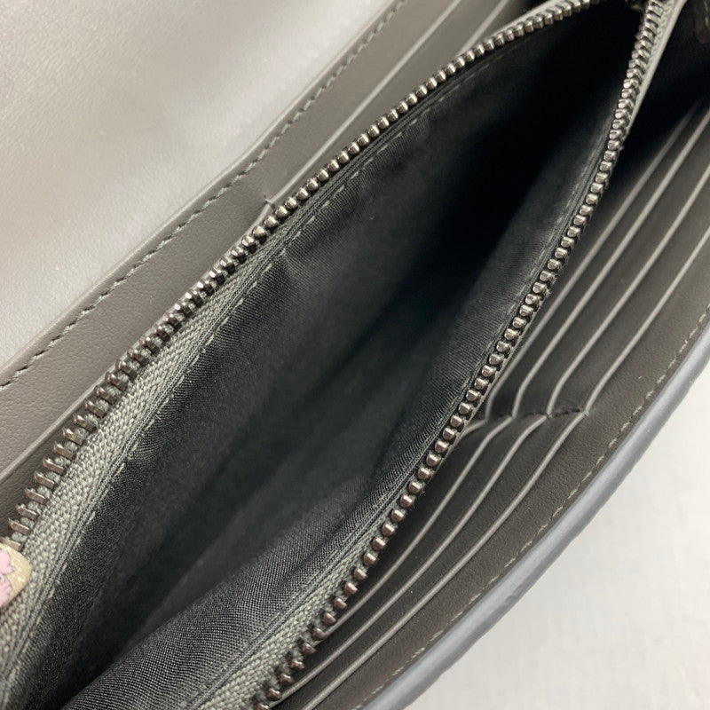 【中古品】【レディース】 DIOR ディオール 43BO0265 グラビティ ロング フラップ ウォレット 財布 長財布 181-260702-mh-02-fuzh カラー：グレー 万代Net店