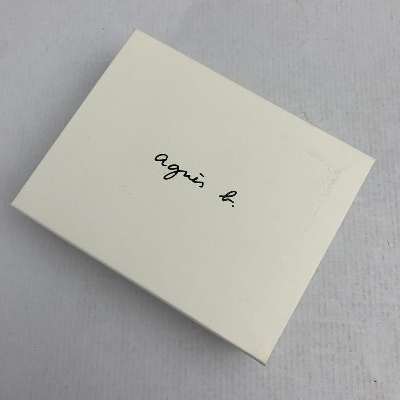 【中古品】 AGNES B アニエスベーボヤージュ YAH07-03 フラグメントケース BLACK ロゴたくさん 箱有 ※キズ・スレ有 財布 200-260729-io-29-fuzh 万代Net店