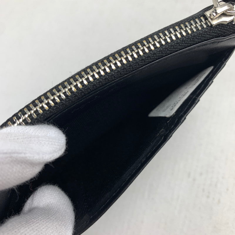 【中古品】 AGNES B アニエスベーボヤージュ YAH07-03 フラグメントケース BLACK ロゴたくさん 箱有 ※キズ・スレ有 財布 200-260729-io-29-fuzh 万代Net店