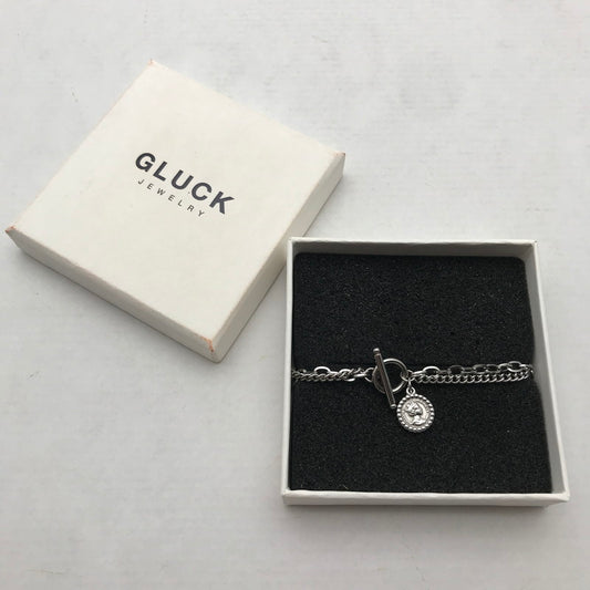【中古品】【レディース】 GLUCK JEWELRY グルック ジュエリー ブレスレット カラー:シルバー.コイン 箱付属 ※箱使用感有 アクセサリー 193-260804-IO-03-fuzh 万代Net店