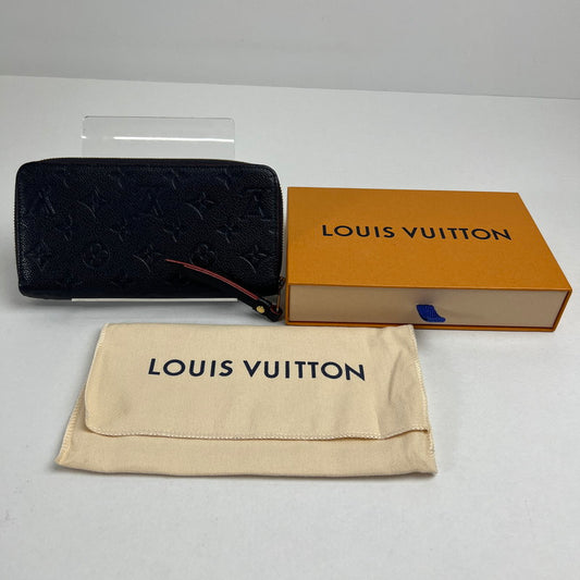 【中古品】【レディース】 LOUIS VUITON ルイヴィトン M62121 モノグラム・アンプラント ジッピー･ウォレット マリーヌルージュ 長財布 NAVY 箱・保存袋付属 179-260705-io-03-fuzh 万代Net店
