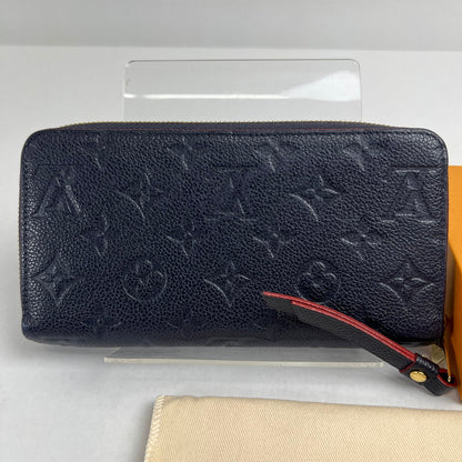 【中古品】【レディース】 LOUIS VUITON ルイヴィトン M62121 モノグラム・アンプラント ジッピー･ウォレット マリーヌルージュ 長財布 NAVY 箱・保存袋付属 179-260705-io-03-fuzh 万代Net店