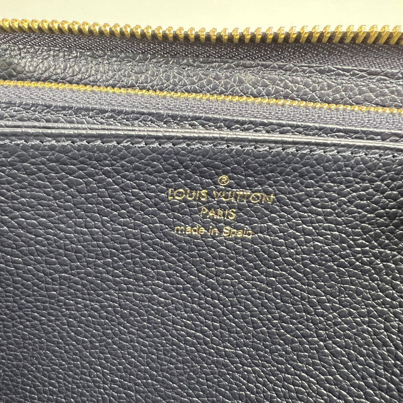 【中古品】【レディース】 LOUIS VUITON ルイヴィトン M62121 モノグラム・アンプラント ジッピー･ウォレット マリーヌルージュ 長財布 NAVY 箱・保存袋付属 179-260705-io-03-fuzh 万代Net店