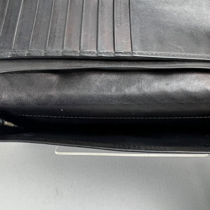 【中古品】【レディース】 BOTTEGA VENETA ボッテガ・ヴェネタ イントレチャート二つ折り長財布 BLK ※使用感.スレあり 財布 181-260705-io-09-fuzh 万代Net店