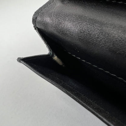 【中古品】【レディース】 BOTTEGA VENETA ボッテガ・ヴェネタ イントレチャート二つ折り長財布 BLK ※使用感.スレあり 財布 181-260705-io-09-fuzh 万代Net店