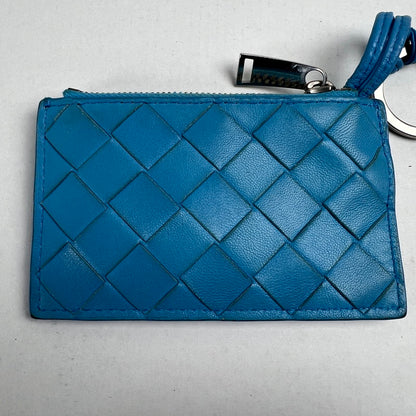 【中古品】【レディース】 BOTTEGA VENETA ボッテガ・ヴェネタ イントレチャート コインケース ライトブルー 箱付 ※角スレあり 財布 181-260705-io-01-fuzh 万代Net店
