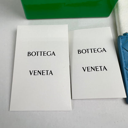 【中古品】【レディース】 BOTTEGA VENETA ボッテガ・ヴェネタ イントレチャート コインケース ライトブルー 箱付 ※角スレあり 財布 181-260705-io-01-fuzh 万代Net店