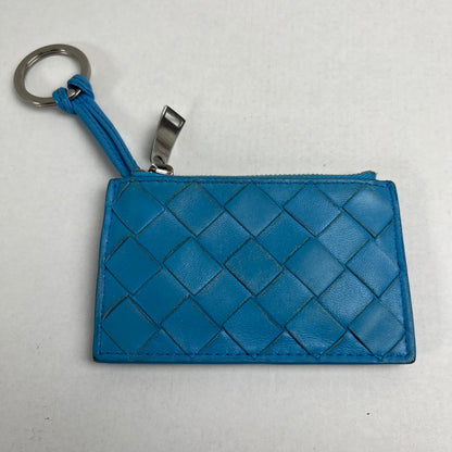 【中古品】【レディース】 BOTTEGA VENETA ボッテガ・ヴェネタ イントレチャート コインケース ライトブルー 箱付 ※角スレあり 財布 181-260705-io-01-fuzh 万代Net店
