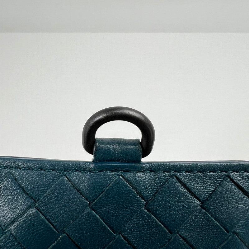 【中古品】【レディース】 BOTTEGA VENETA ボッテガ・ヴェネタ IDケース ネイビー 箱付 ICカード入れ 名刺入れ ※外箱汚れあり 183-260705-io-12-fuzh 万代Net店