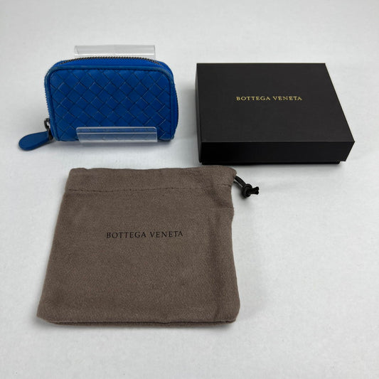 【中古品】【レディース】 BOTTEGA VENETA ボッテガ・ヴェネタ コインケース 青.保存袋.箱付 ※角スレ・キズ・汚れあり 財布 181-260705-io-14-fuzh 万代Net店
