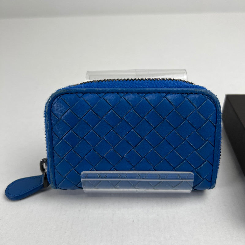 【中古品】【レディース】 BOTTEGA VENETA ボッテガ・ヴェネタ コインケース 青.保存袋.箱付 ※角スレ・キズ・汚れあり 財布 181-260705-io-14-fuzh 万代Net店