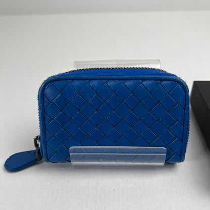【中古品】【レディース】 BOTTEGA VENETA ボッテガ・ヴェネタ コインケース 青.保存袋.箱付 ※角スレ・キズ・汚れあり 財布 181-260705-io-14-fuzh 万代Net店