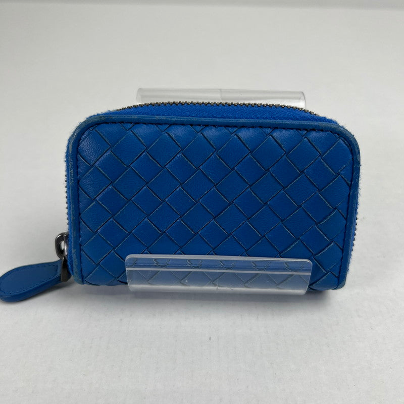 【中古品】【レディース】 BOTTEGA VENETA ボッテガ・ヴェネタ コインケース 青.保存袋.箱付 ※角スレ・キズ・汚れあり 財布 181-260705-io-14-fuzh 万代Net店