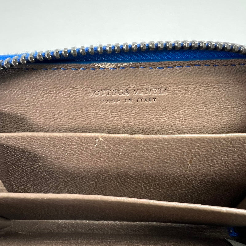 【中古品】【レディース】 BOTTEGA VENETA ボッテガ・ヴェネタ コインケース 青.保存袋.箱付 ※角スレ・キズ・汚れあり 財布 181-260705-io-14-fuzh 万代Net店