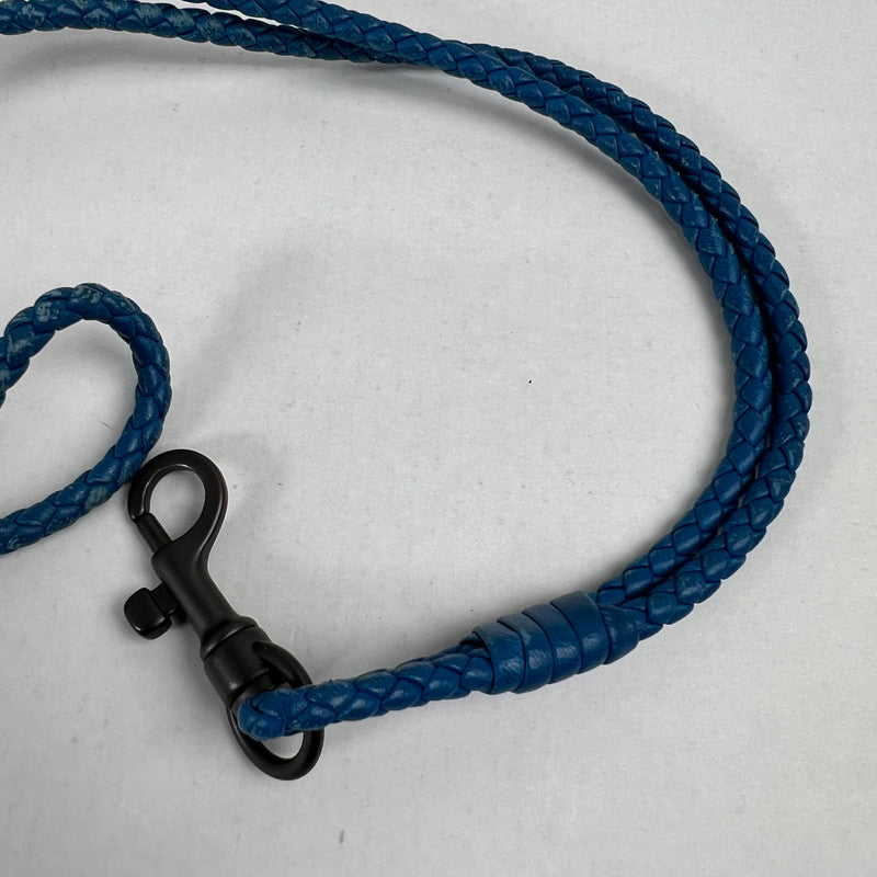 【中古品】【レディース】 BOTTEGA VENETA ボッテガ・ヴェネタ イントレチャートストラップ 青 箱付 ※色ムラ・キズ・箱傷みあり 183-260705-io-15-fuzh 万代Net店