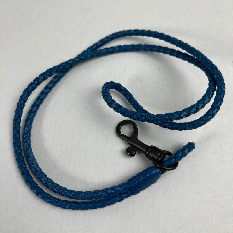 【中古品】【レディース】 BOTTEGA VENETA ボッテガ・ヴェネタ イントレチャートストラップ 青 箱付 ※色ムラ・キズ・箱傷みあり 183-260705-io-15-fuzh 万代Net店