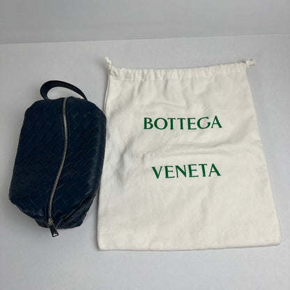 【中古品】【レディース】 BOTTEGA VENETA ボッテガ・ヴェネタ 709310 TOILETRY CASE ネイビー 保存袋付 カバン 保存袋に汚れあり 180-260705-io-07-fuzh 万代Net店