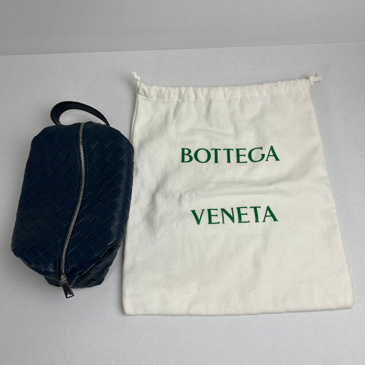 【中古品】【レディース】 BOTTEGA VENETA ボッテガ・ヴェネタ 709310 TOILETRY CASE ネイビー 保存袋付 カバン 保存袋に汚れあり 180-260705-io-07-fuzh 万代Net店