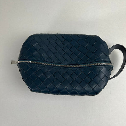 【中古品】【レディース】 BOTTEGA VENETA ボッテガ・ヴェネタ 709310 TOILETRY CASE ネイビー 保存袋付 カバン 保存袋に汚れあり 180-260705-io-07-fuzh 万代Net店