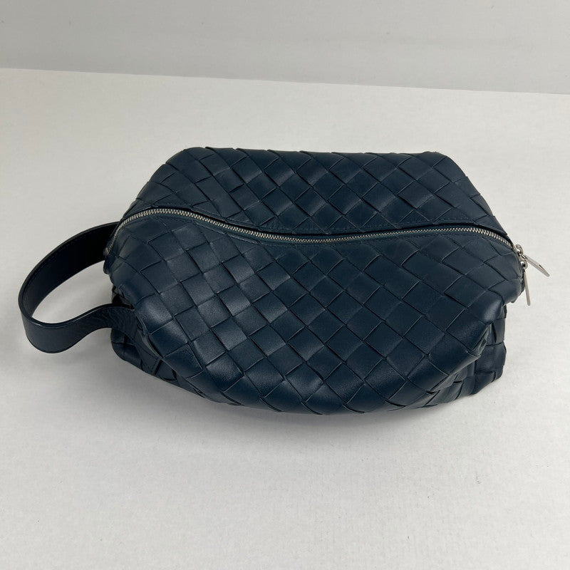 【中古品】【レディース】 BOTTEGA VENETA ボッテガ・ヴェネタ 709310 TOILETRY CASE ネイビー 保存袋付 カバン 保存袋に汚れあり 180-260705-io-07-fuzh 万代Net店